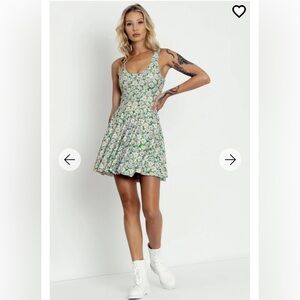Blackmilk Daisy Chain Scoop Skater Dress